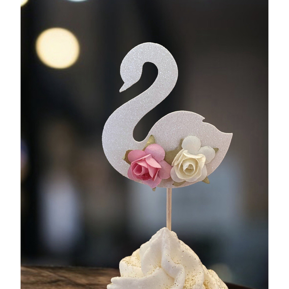 Handmade Other - Swan Cupcake Toppers, Swan Toppers,Swan Theme, Swan Party